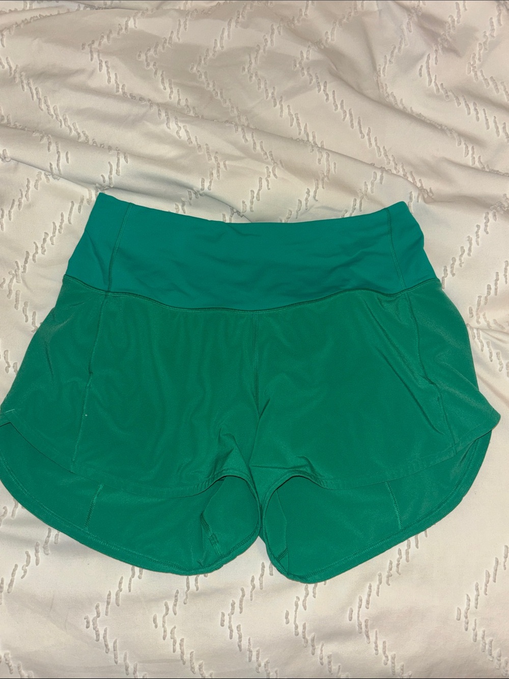lululemon green speed up shorts